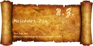 Meinhart Zia névjegykártya